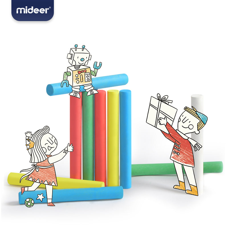 Mideer Multifunctional Palm Oil Chalk - Dinosaur – Safe Art Chalk for Kids - Ages 4+