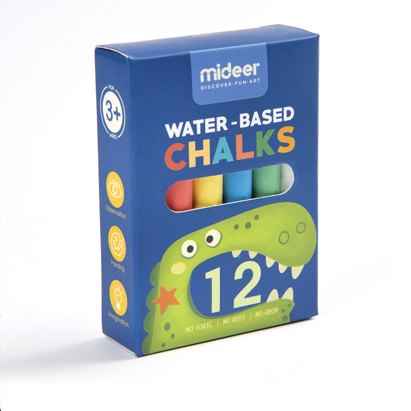 Mideer Multifunctional Palm Oil Chalk - Dinosaur – Safe Art Chalk for Kids - Ages 4+