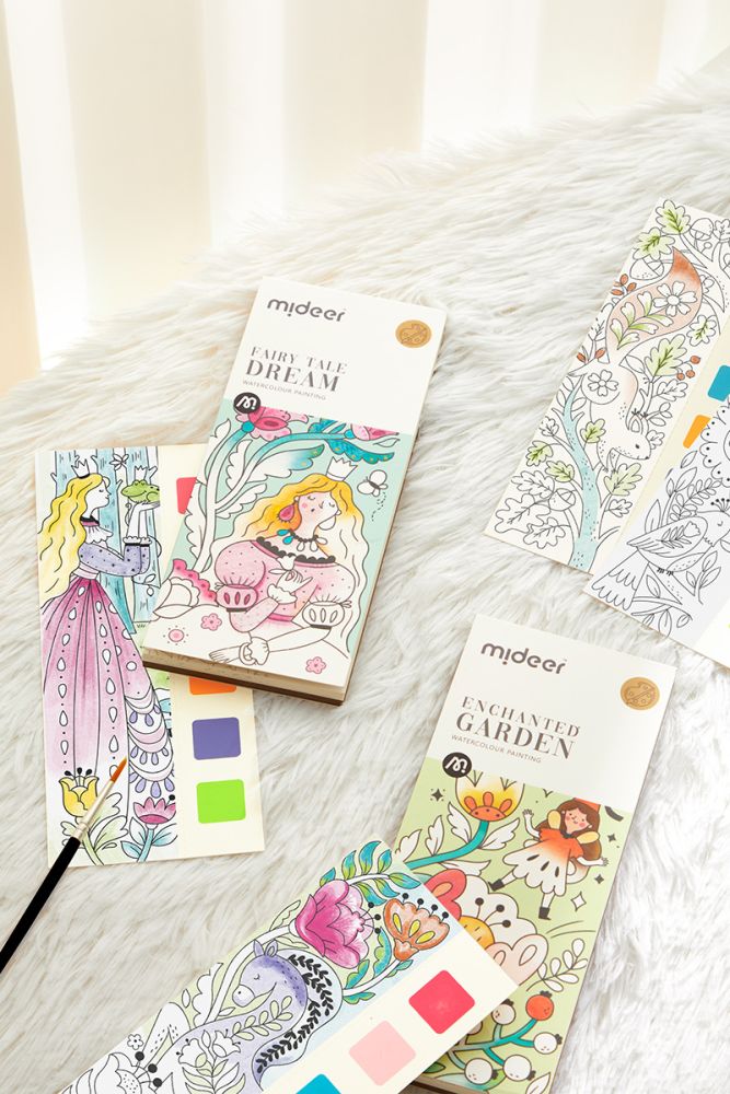 Mideer Watercolor Painting Book Enchanted Garden - Kids Art Book