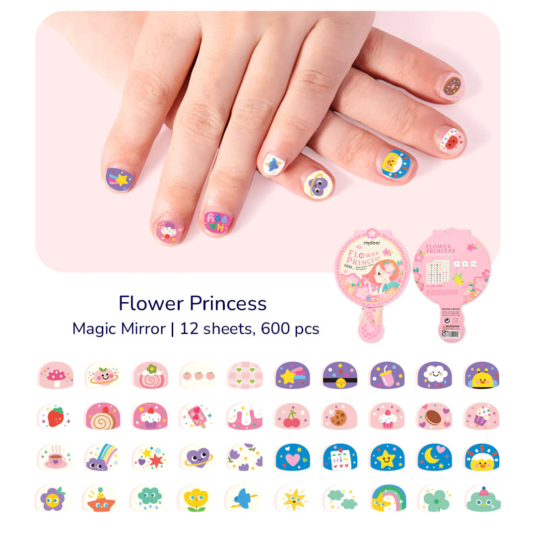 Mideer Magic Mirror Theme Nail Stickers - Flower Princess