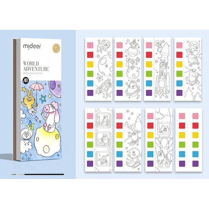 Mideer Watercolor Painting World Adventure - Kids Art Set