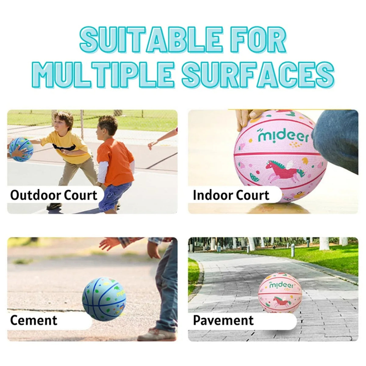 Mideer Children's Basketball T-Rex Migration 5 - Dinosaur Ball Toy