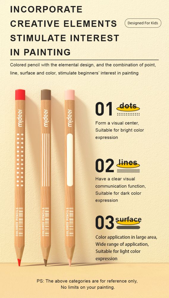 Mideer Vibrant Coloured Pencil Set - 24 Colours