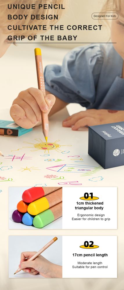 Mideer Vibrant Coloured Pencil Set - 24 Colours