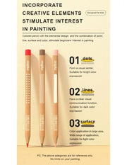 Mideer Vibrant Coloured Pencil Set - 36 Colours