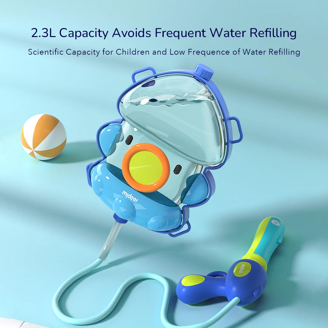 Mideer Octopus Backpack Water Gun - Wearable Water Gun for Kids