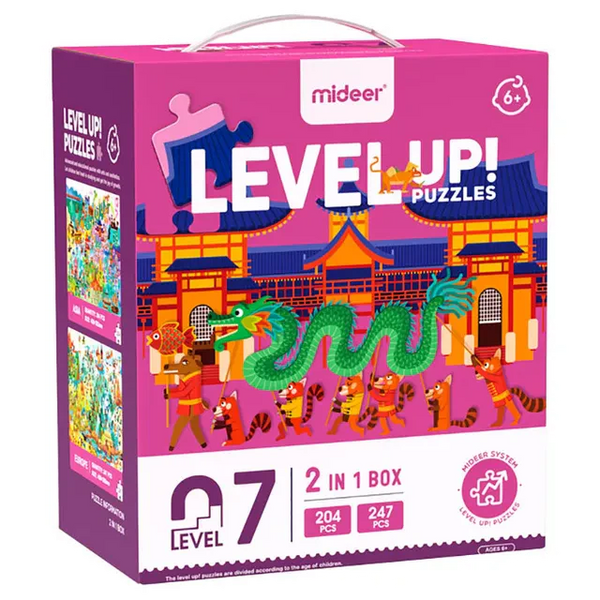 Mideer Level Up Puzzle 7 - World Travel – Educational Jigsaw for Kids - Ages 6+