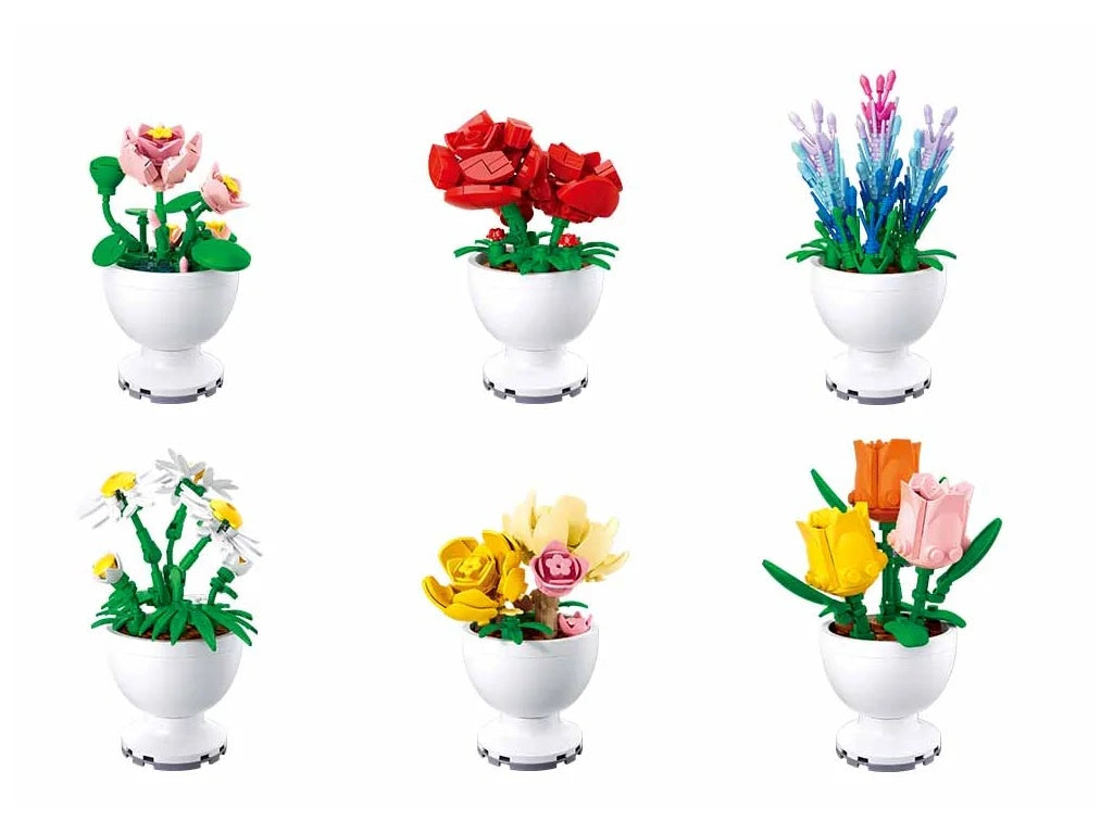 Sluban Flowers Lotus Building Block Set - 515-Piece Flower Model