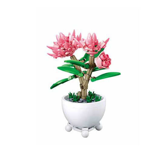 Sluban Pink Peony Potted Plant Building Set