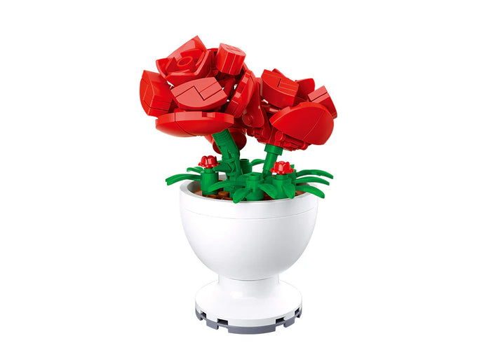 Sluban Flowers Rose Building Block Set - Buildable Floral Design