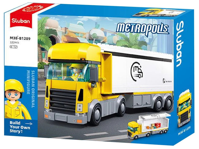 Sluban Metropolis Delivery Truck - 269-Piece Building Set