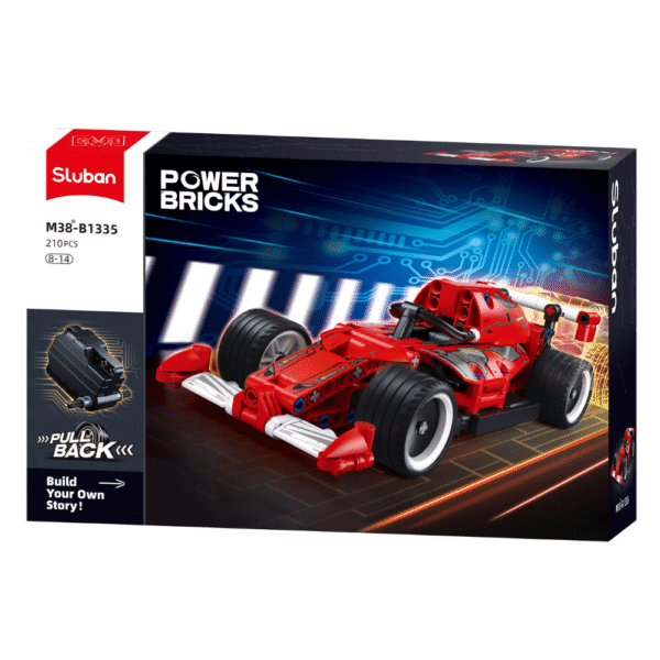 Sluban Power Bricks Formula Car 210 Pieces - Pull-Back Racer