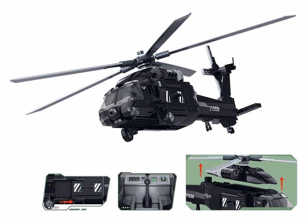 Sluban - Army-Z-20S Attack Helicopter 1/44 Pcs
