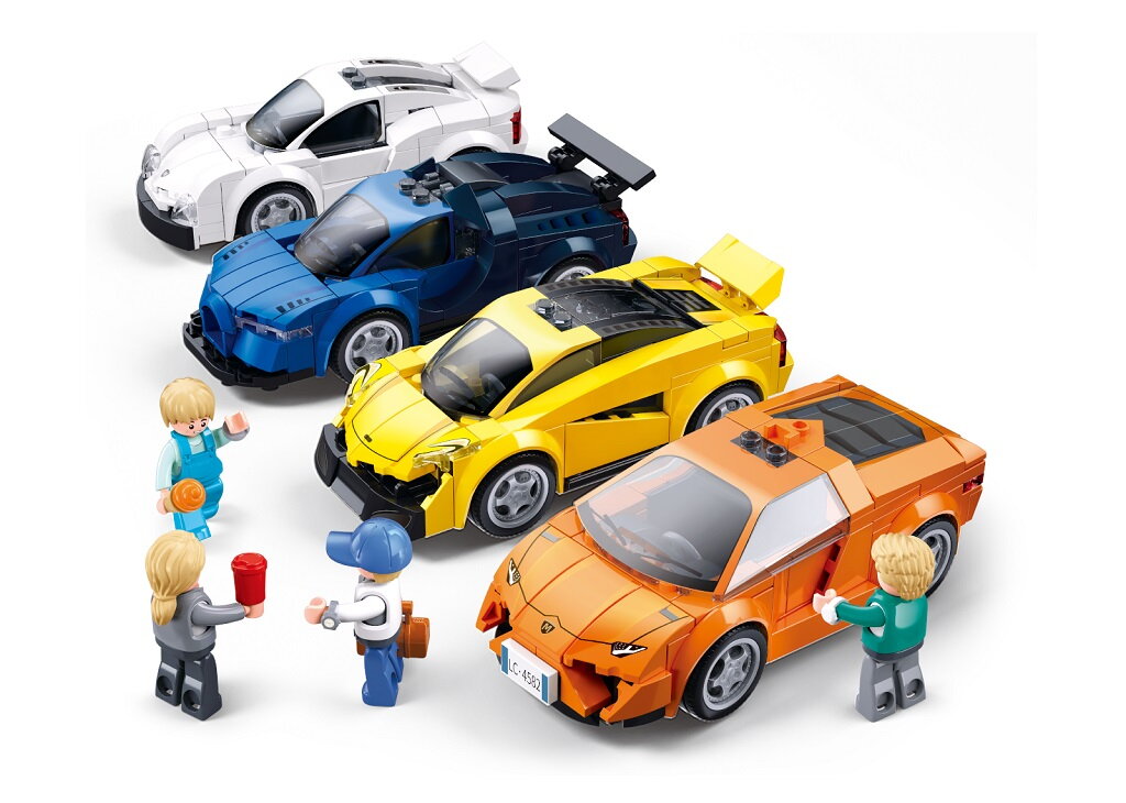Sluban Metropolis-Sports Cars - 4 Types (8 Boxes in 1 Display Box)