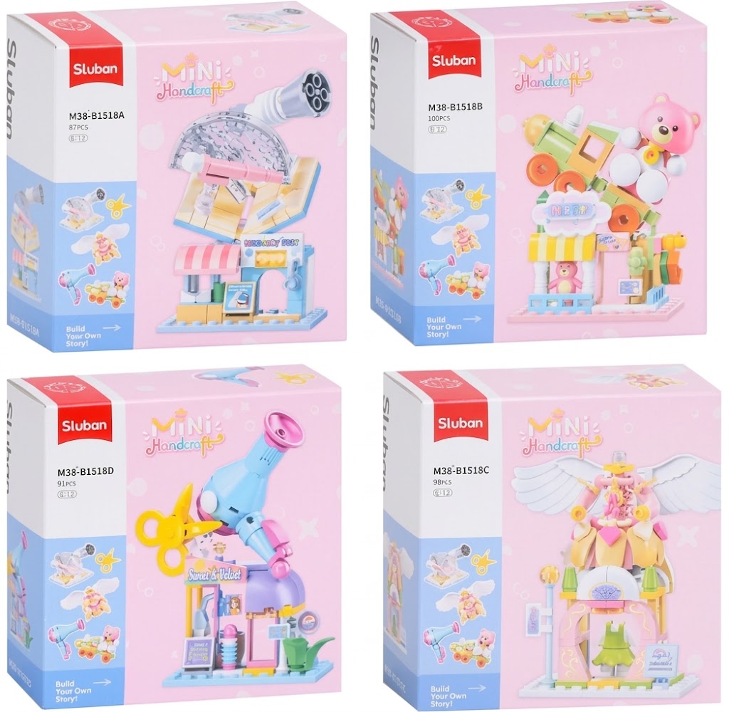 Sluban - Mini Handcraft-Store Set 4 Types (8 Boxes In 1 Display Box)
