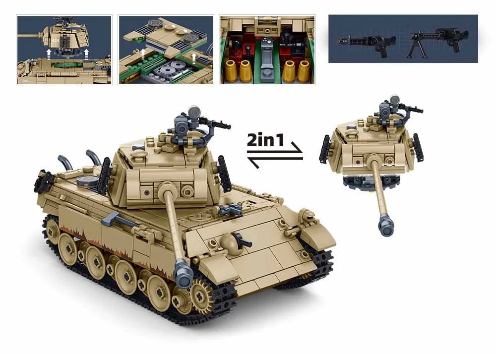 Sluban - Modelbricks Panther G Tank Scale 1/35  873 Pcs