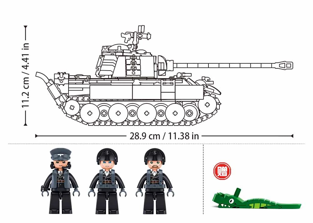 Sluban - Modelbricks Panther G Tank Scale 1/35  873 Pcs