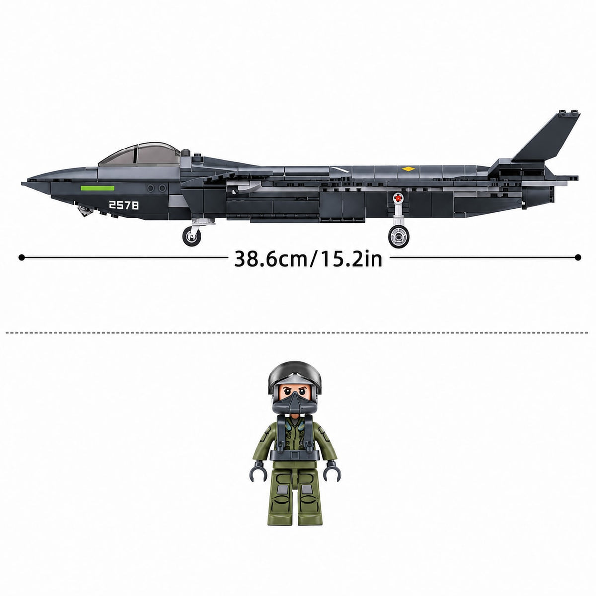 Sluban - Army -J-20 Fighter Jet 1/55