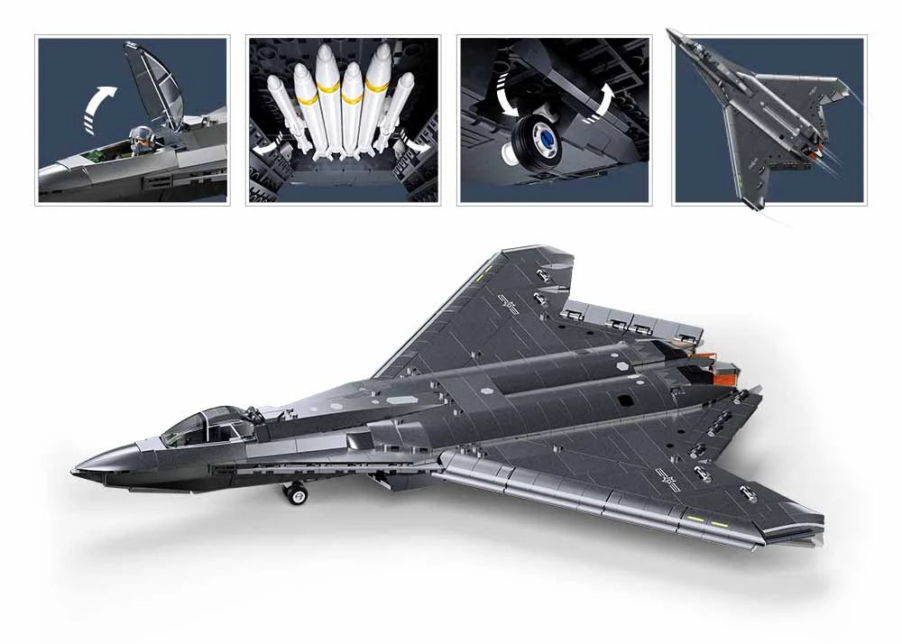 Sluban - Modelbricks J-50S Fighter Jet 879 Pcs
