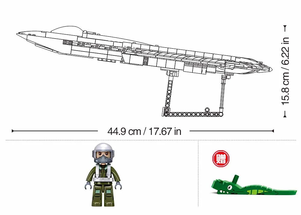 Sluban - Modelbricks J-50S Fighter Jet 879 Pcs