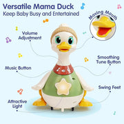 Hola Waddling Duck Family 2 Pcs - Interactive Toddler Toy Set