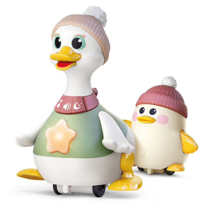 Hola Waddling Duck Family 2 Pcs - Interactive Toddler Toy Set