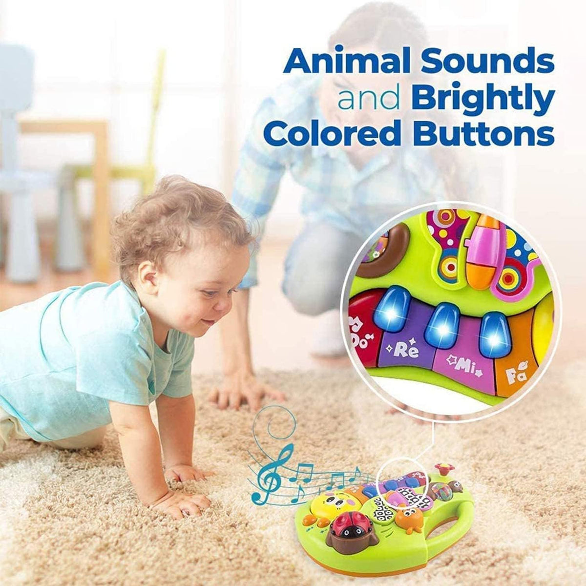 Hola Smile Face Fun Keyboard - Musical Toy for Toddlers