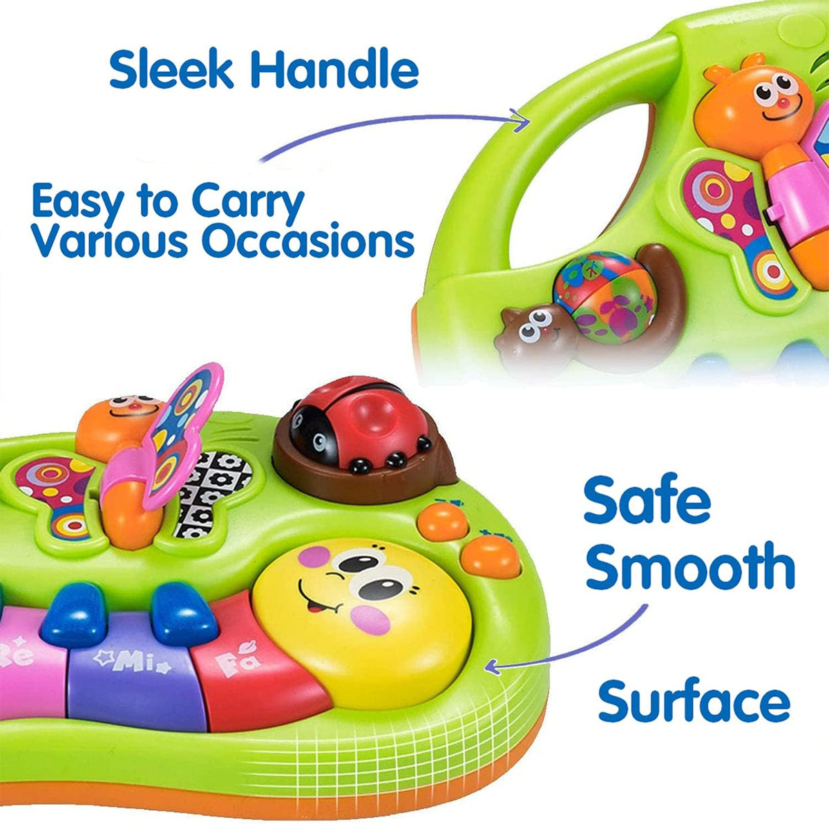 Hola Smile Face Fun Keyboard - Musical Toy for Toddlers
