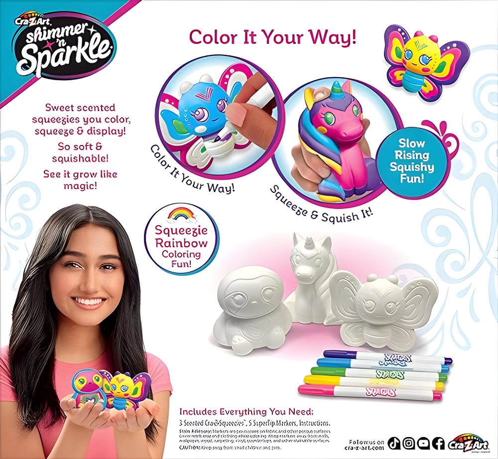 Cra-Z-Art Shimmer Colour Your Own Squeezie Fun Set