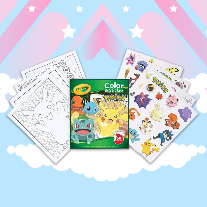 Crayola Colour and Sticker Pokemon