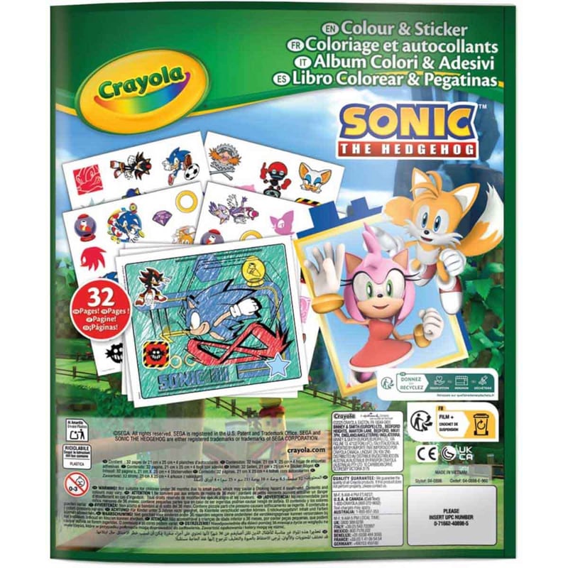 Crayola Colour and Sticker Sonic