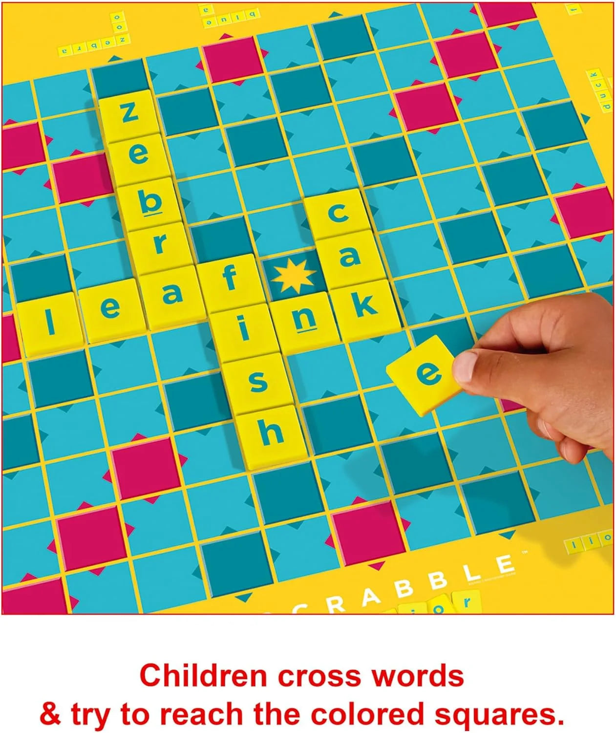 Scrabble Junior Kids Crossword Game 2 Games in 1