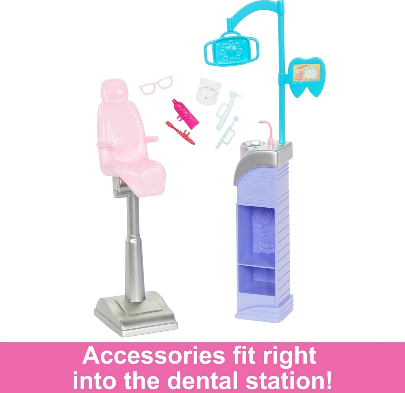 Barbie Dentist Playset with Toddler Patient and Clinic Accessories