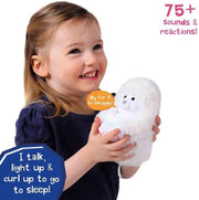 Curlimals Arctic Glow Perry the Polar Bear - Glowing Curling Plush