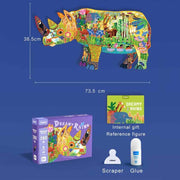 Mideer Large Animal Shaped Puzzle Dream Rhinoceros