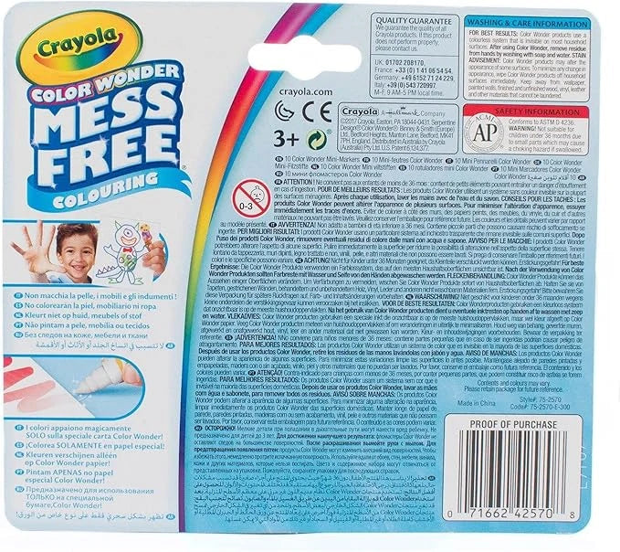 Crayola Color Wonder Mini Markers 10 Pack