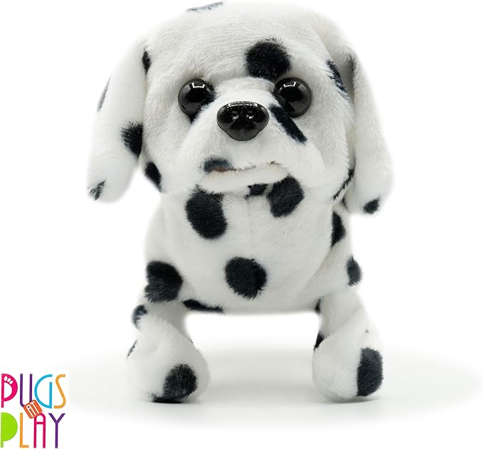 Pugs at Play Walking Spotty 6.5in - Tail-Wagging Pug Plush