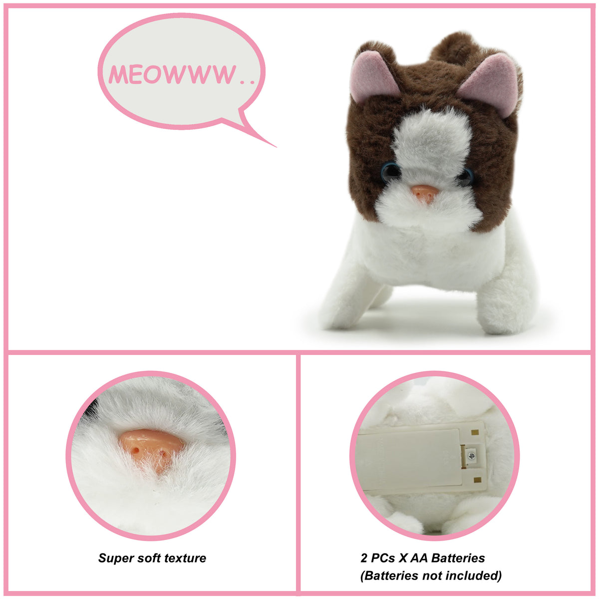 Pugs at Play Walking Bella 6.5in - Interactive Walking Pug Plush