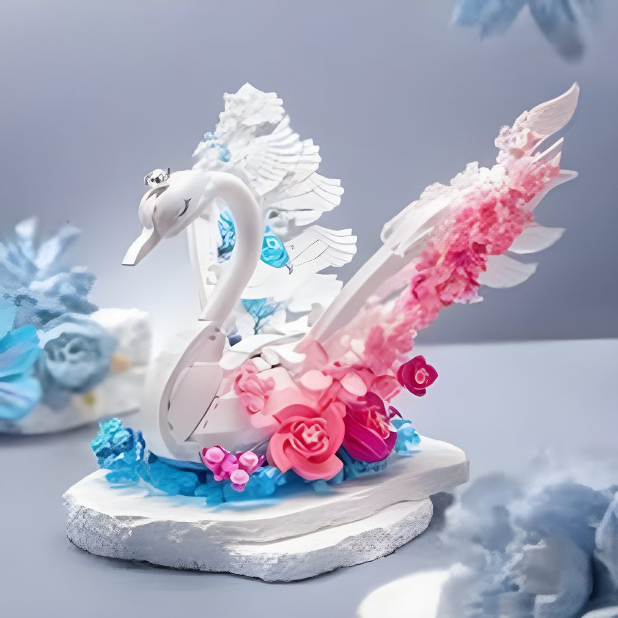 Sluban Pleyerid Swans Building Blocks Set