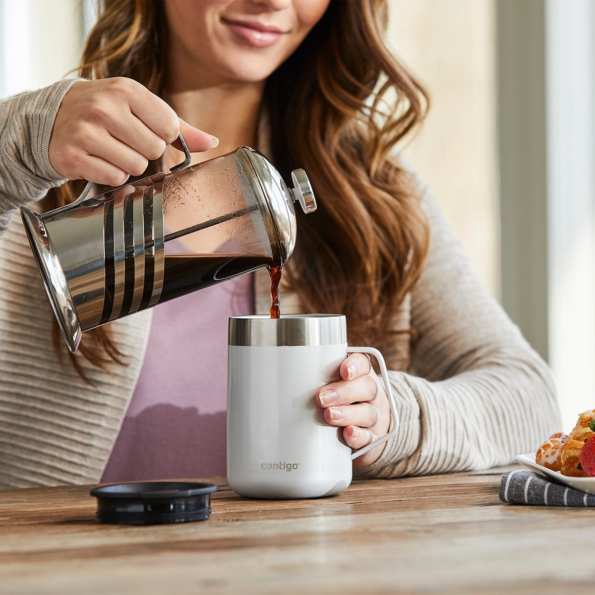 Contigo Streeterville Stainless Steel Desk Mug 420 ml, Salt