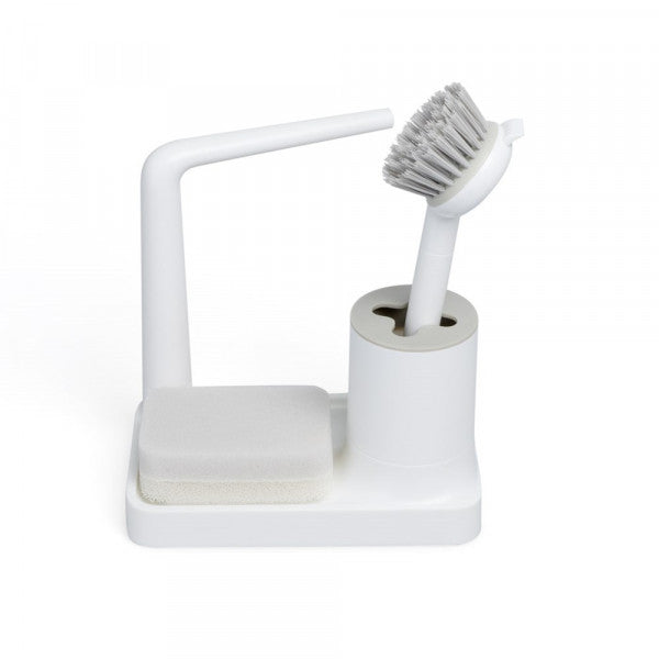 Balvi - Dishwashing Set,Minim,White,Sponge+Brush