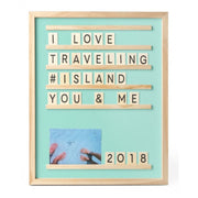 Balvi - Letter And Photo Board,Memories,Green,Wood