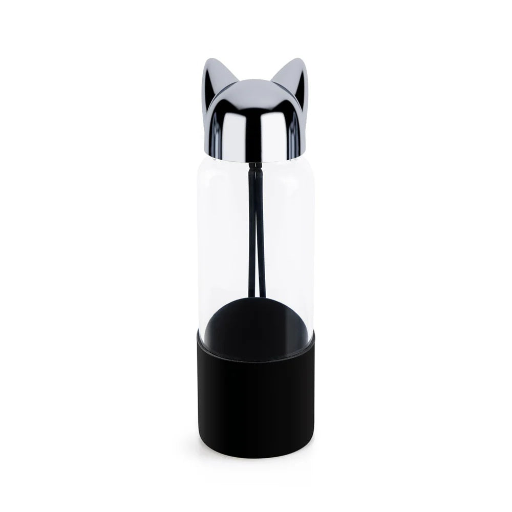 Balvi - Bottle,Cat,350 Ml,Black,Borosilicate