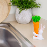 Balvi - Dish Brush,Bunny,White/Orange