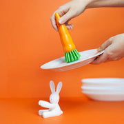 Balvi - Dish Brush,Bunny,White/Orange