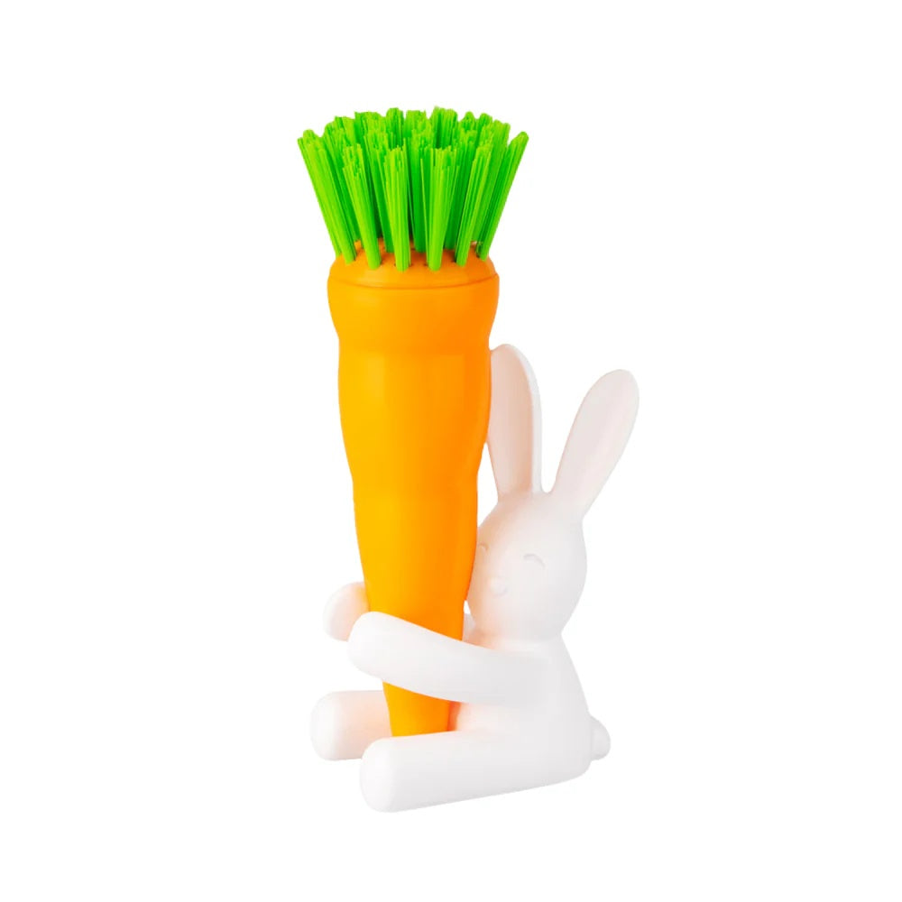 Balvi - Dish Brush,Bunny,White/Orange