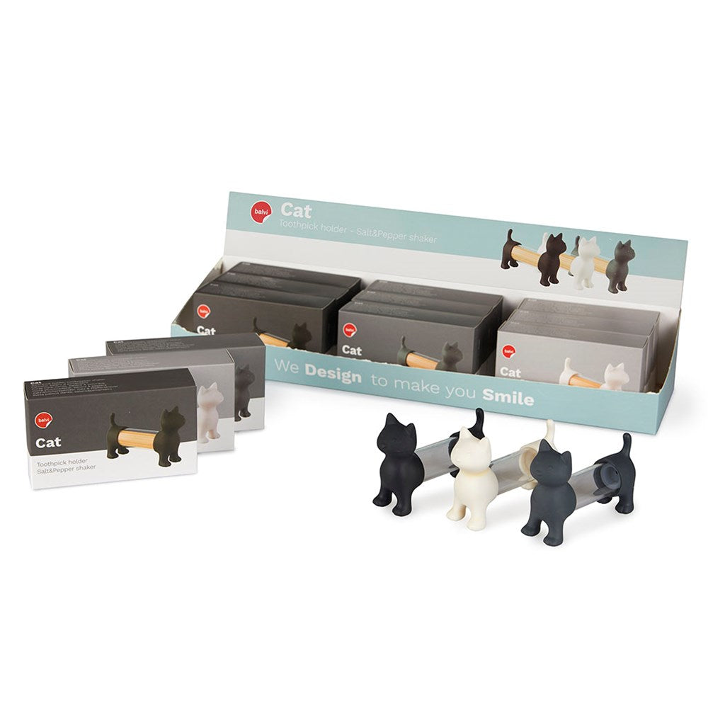 Balvi - T.Pick Holder & Salt&Pepper Shaker,Cat,X12