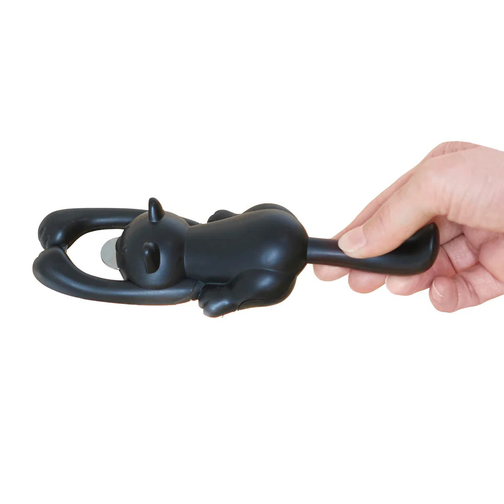 Balvi - Bottle Opener,Curious Cat,Black,Plastic/Metal