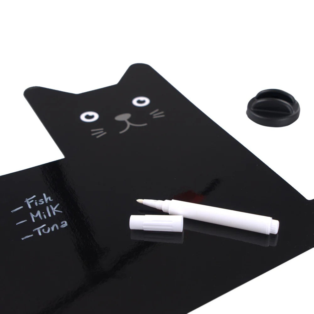 Balvi - Magnetic Fridge Board,Meow,Black,With Marker