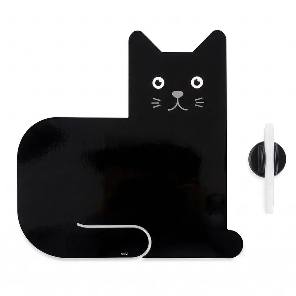 Balvi - Magnetic Fridge Board,Meow,Black,With Marker